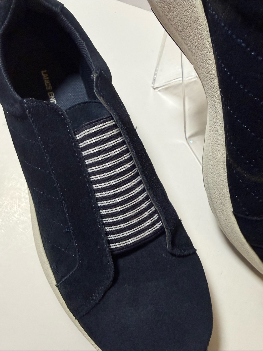 Lands' End Navy Slip-On Casual Sneakers